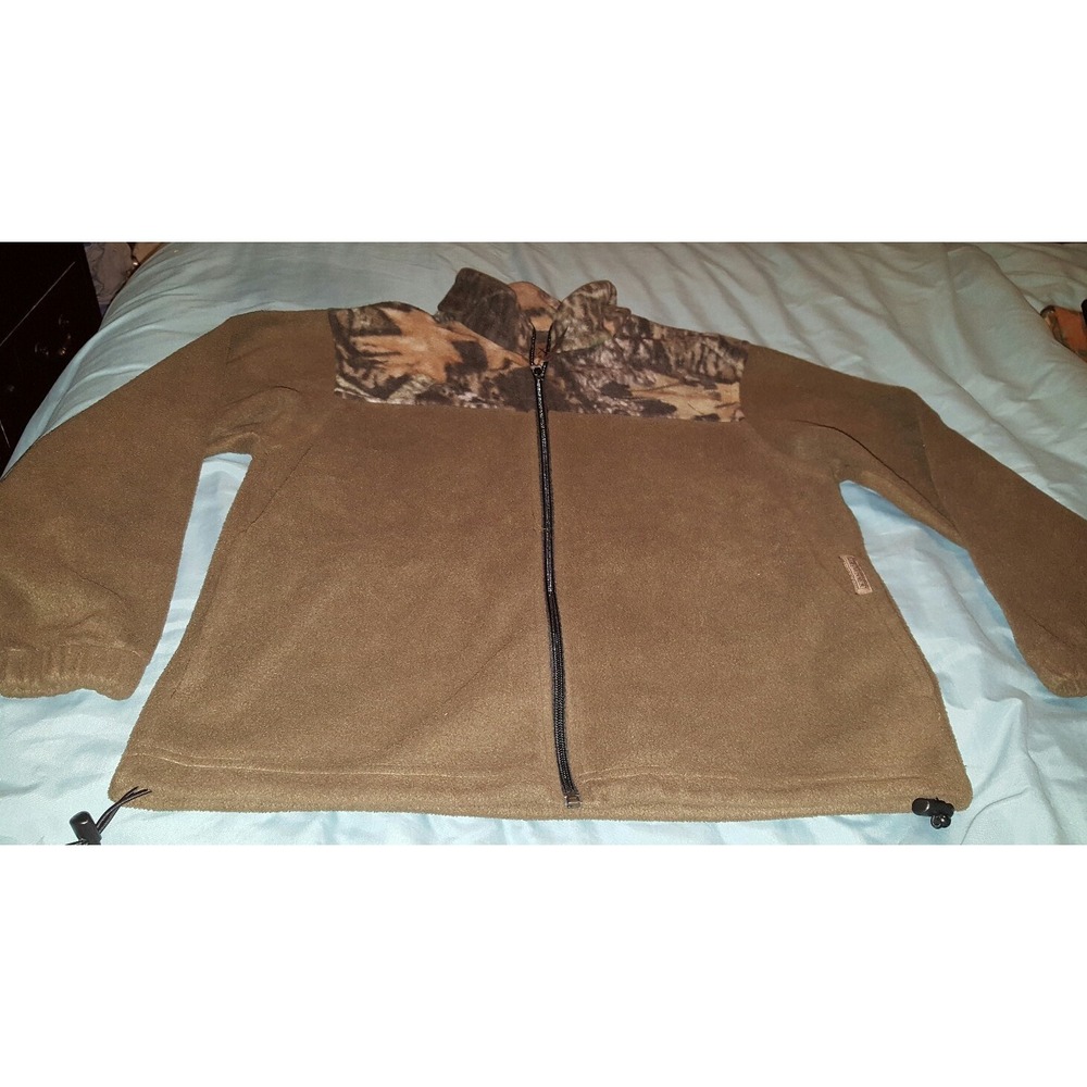 Game Winner‎ Jacket Fleece Brown & Camo Sz Full Zip Sz Medium Womens